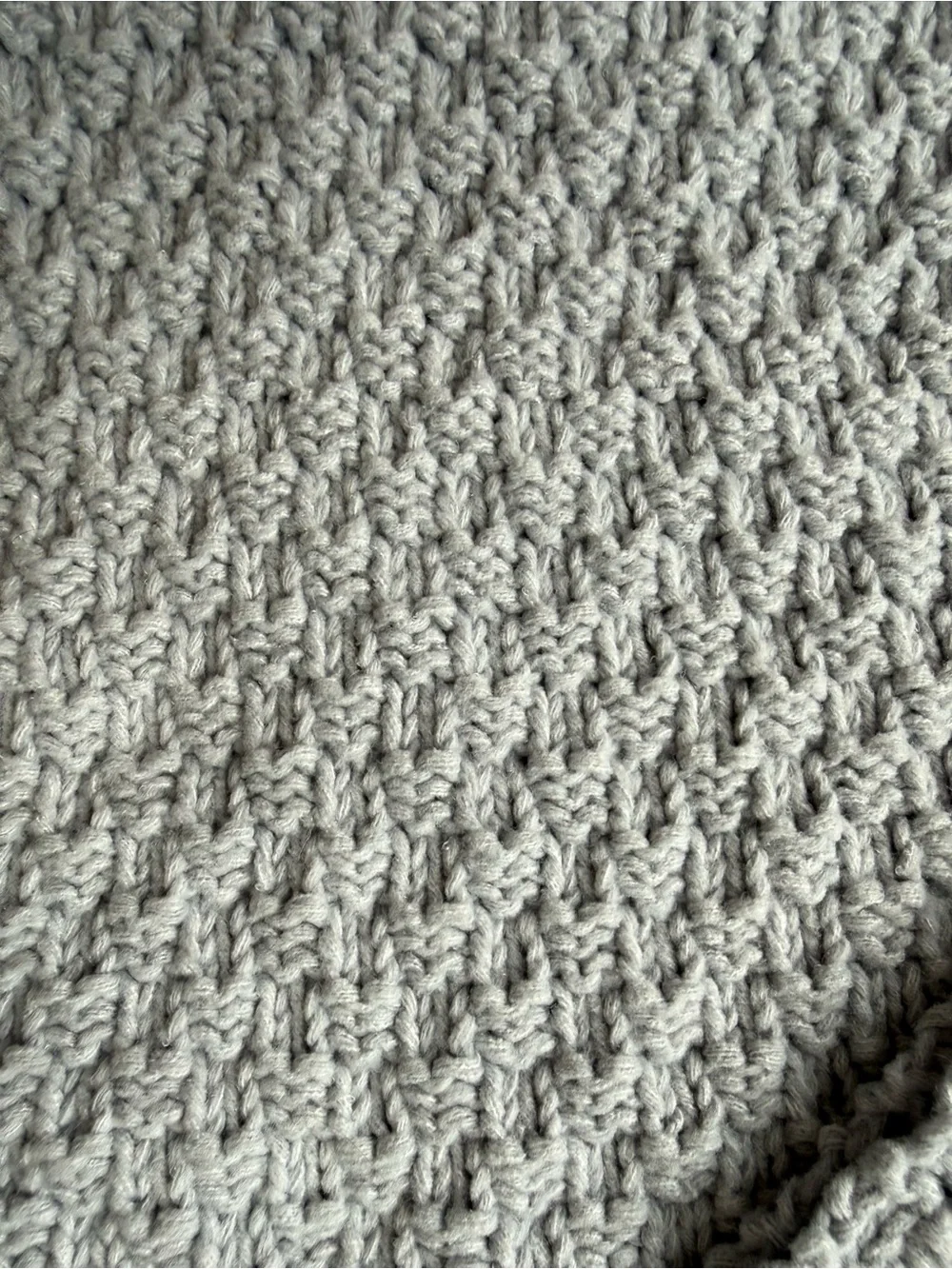 Handmade Grey Knit Infinity Scarf